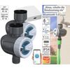 Royal Gardineer Irrigation Control: 2 Smart Programmable Irrigation Computers with WiFi Gateway & App (Watering Computer Bluetooth, App Controlled, Moisture Meter)