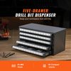 Drill Bit Dispenser Organizer Cabinet Five-Drawer for #1 to #60 Stackable