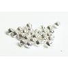 Blue Wing Olive Offset Tungsten Bead for Fly Tying - 100 Pack (Silver, 2.8 mm (7/64'))
