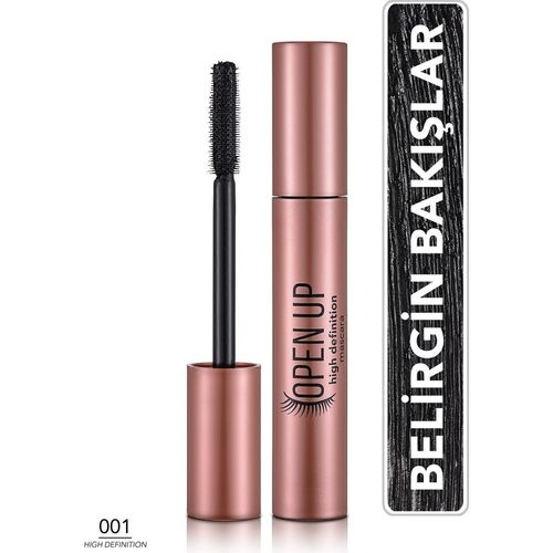 Open Up HD Yoğun Renk Veren Yelpaze Etkili Maskara (001 Siyah) 8682536058346
