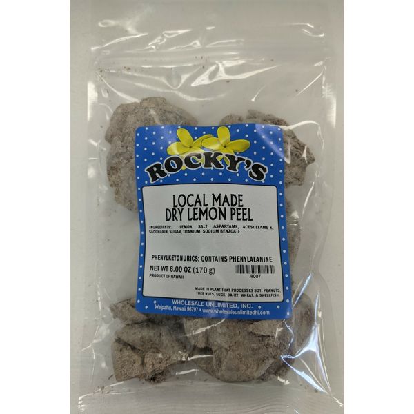 Rocky's "Dry Lemon Peel" - 1 Bag (6 oz per bag)