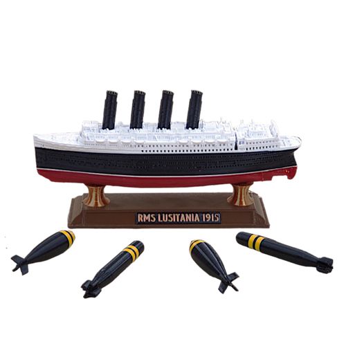 TheRoller3d RMS Titanic Floating Bathtub Model (Lusitania Bathtub Model and Torpedos with Stand)