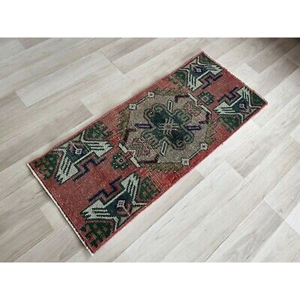 Small Rug,Bathroom Rug,Small Rug 1,3 x 3,1 ft Primitive Rug,Turkish Rug,Doormat