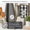 DII Kitchen Collection, Cotton, Black, Dishtowel Set, 18x28