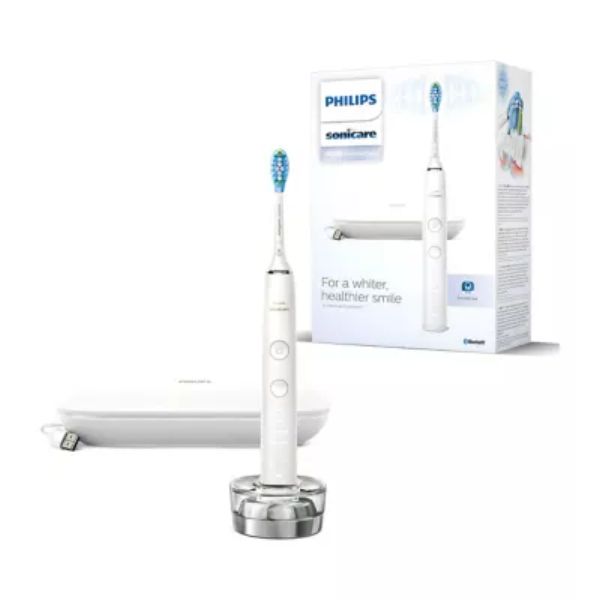 Philips Sonicare Electric Toothbrush Diamond Clean 9000 White with USB Charging Case HX9911/63