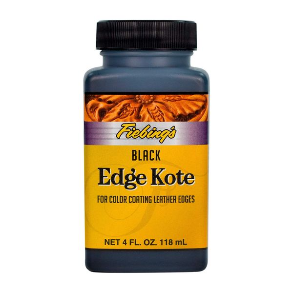 Fiebing’s Edge Kote, 4 Oz. - Color Coats Leather Edges - Black