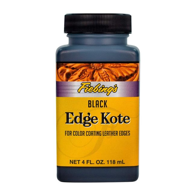 Fiebing’s Edge Kote, 4 Oz. - Color Coats Leather Edges - Black