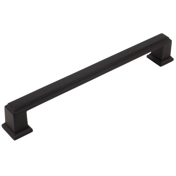 Metropolis Cabinet Pull, 160 Millimeters, Matte Black by Stone Harbor Hardware