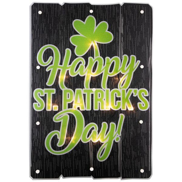 Northlight Lighted Happy St. Patrick's Day Window Silhouette Decoration - 17"