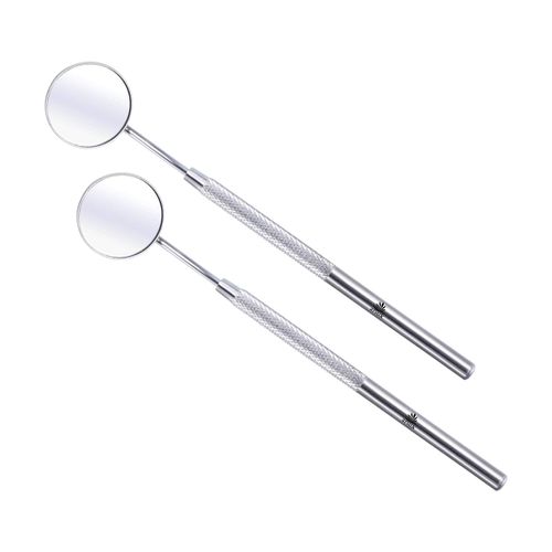 2 Pieces Dental Mouth Mirror Oral Mirror Teeth Mouth Dental Mirror Teeth Inspection Mirror Curve Angle Dentist Oral Care Tool Home Use Tools