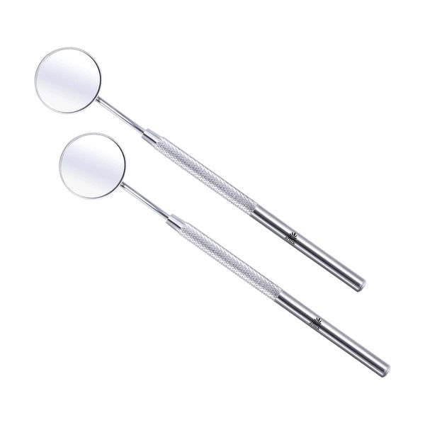 2 Pieces Dental Mouth Mirror Oral Mirror Teeth Mouth Dental Mirror Teeth Inspection Mirror Curve Angle Dentist Oral Care Tool Home Use Tools