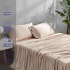Cooling Sheets King Size Sand - Viscose Made from Bamboo, Luxury Hotel Sheet Set