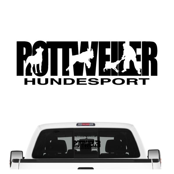 siviwonder Rottweiler Dog Sport Car Sticker Dog Foil Rottie Rotty Rott Colour Black, Size 30 cm
