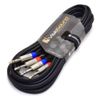 2 x 6.35mm 1/4" Stereo TRS Jack Balanced Twin Lead/Signal Audio Patch Cable 5m