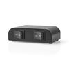 Ex-Pro 2 Way Speaker Switcher Selector Box with Terminal Screw Clamp Connectors 150W Switchable, Black