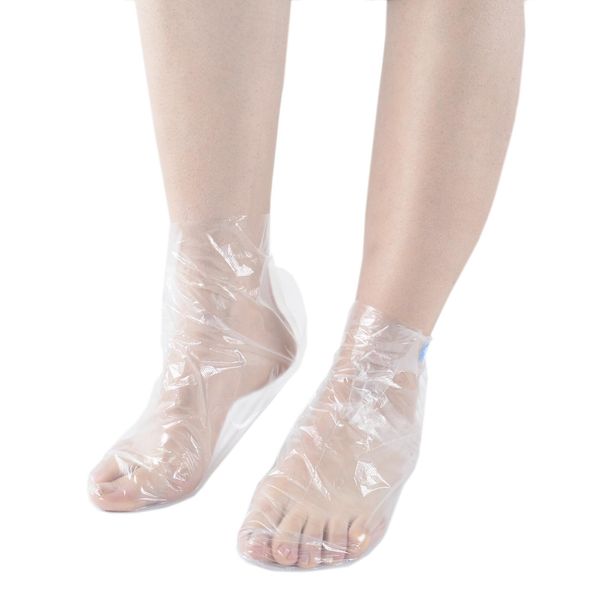 200Pcs(100Pairs) Disposable foot film cover, Paraffin Bath Liners for Foot, foot film cover, anti cracking plastic bag, household cling film, trial shoe, foot cover, sock cover,Wax thera-py Foot Bag