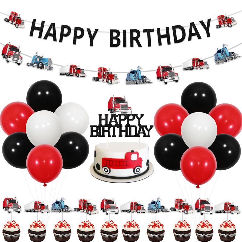 Set Cake Toppers en forme de Ballon - Avion pour l'anniversaire de