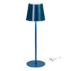 Bloomingville Metal LED Rechargeable Table Lamp with Touch Sensor, Navy Blue