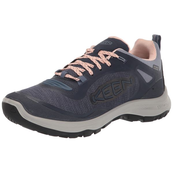 KEEN Women's Terradora Flex Low Height Waterproof Hiking Shoes, Vintage Indigo/Peachy, 9