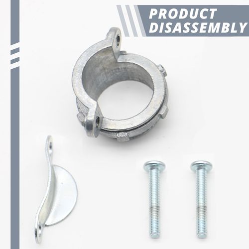 TOMSHIELE 12 Pack 3/8 Inch Clamp Type Cable Connectors, Romex Connector for Metallic Conduit Protect Cables Silver-Zinc, UL Listed