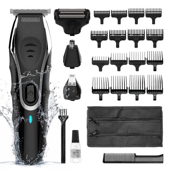 Wahl Aqua Blade 10 in 1 Multigroomer, Beard Trimmers Men, Body Trimmers, Men’s Beard and Stubble Trimmer, Stubble Trimming, Body Shaving, Faceand Body Grooming, Fully Washable, Male Grooming Set