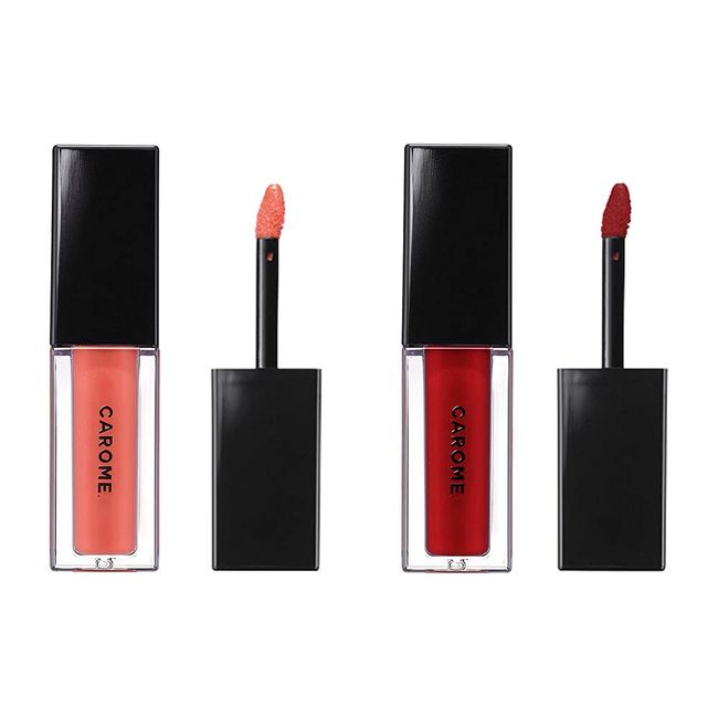 CAROME Blooming Lip Glow Coral Pink Deep Red Set Lipstick Liquid Rouge Liquid Rouge Rouge by Akemi Dalenogare