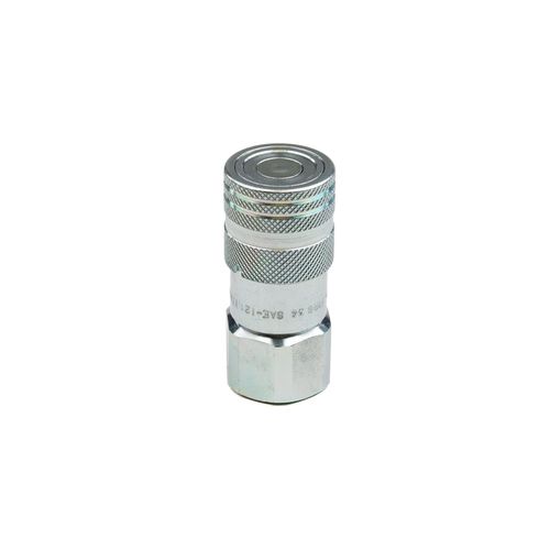 Stucchi Quick Couplers (Skid Steer): 3571 PSI, 3/4’’ SAE Female Thread, 1/2’’ Flat Face SAE Female, 237322