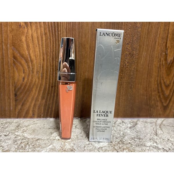 LANCOME Cyber CORAL La Laque Fever Ultimate Lasting Full Color 6HR Lipshine NIB
