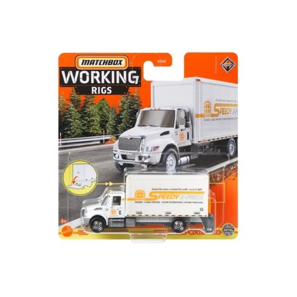 Matchbox Working Rigs International MV Box Truck 1/16 (White)