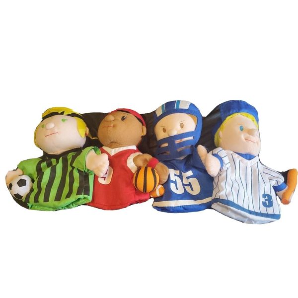 Lillian Vernon Hand Puppets Basket Ball Soccer Pretend Play Pre-School Lot Of 3