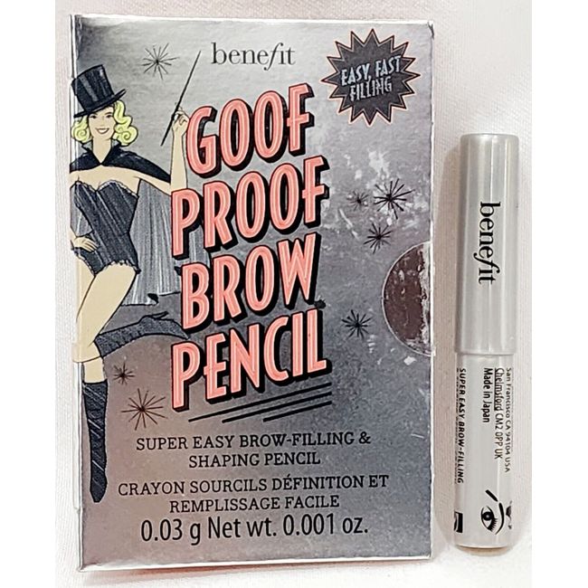 Benefit Goof Proof Brow Pencil #5 WARM BLACK BROWN Waterproof .001 oz/.03g New