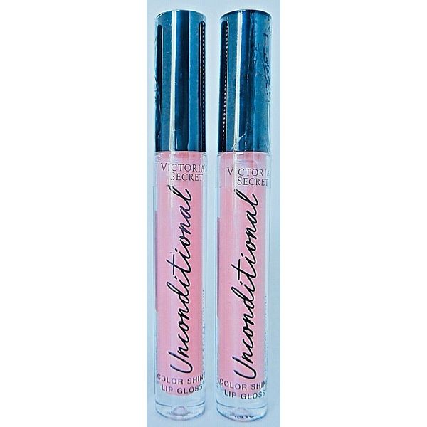 2 VICTORIA'S SECRET UNCONDITIONAL COLOR SHINE LIP GLOSS .11oz NEW!