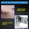 4-Piece Spring Loaded Nail Set with Pouch, Hammerless Nail Punch for Trim Work