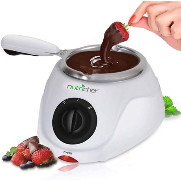 Electric Fondue Pot | 25W Chocolate Melting Warmer | 8.8 Oz Capacity | Keep Warm