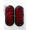 GCD (2) 6" RED Oval Surface Mount LED Tail Lights NO Cutting Includes 2 Lights