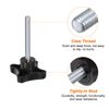uxcell 2pcs Star Knobs M8x60mm Male Thread Plastic 4 Star Stud Knobs Hand Tighten Clamping Screw Replacement Screw Handle Black