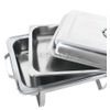New 6 Pack of Stainless Steel Rectangular Chafing Dish Full Size  8 Quart 