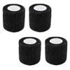 4 Rolls Tattoo Grip Cover Wrap Disposable Cohesive Tattoo Grip Tape Wrap Self Adhesive Sports Bandage Wrap Elastic Tattoo Grip Tape Tube for Tattoo Machine Tattoo Grip Accessories, Black