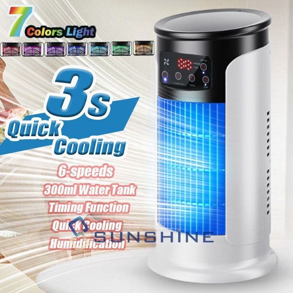 Cooling Humidifier LED 7 Color Changeble Air Conditioner Cooling Fan with 6 Gear