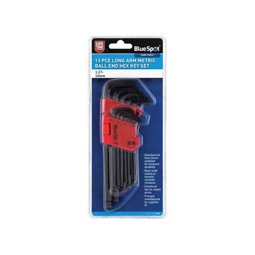 BlueSpot Tools 15303 13PCE Long Arm Metric Ball End Hex Key Set (1.27-10mm)