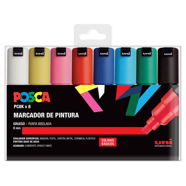 UNI Posca Set PC 8K Basic - 8er Pack