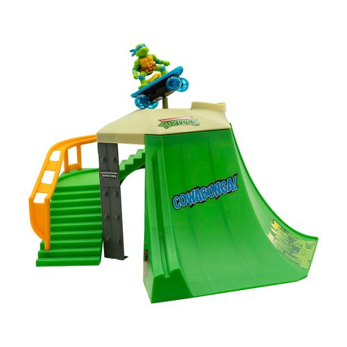 Teenage Mutant Ninja Turtles 71053 Leonardo Mutant Mayhem Raphael Mini Madness Skate Park Switch Kick Skater Ages 3+ Gifts & Toys, Multicoloured, 25.4cm
