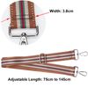 FLYAMAPIRIT Adjustable Metal Shoulder Strap, Modern, Brown/Grey/Red/Green