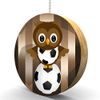 Soccer Owl Hardwood Oak Fan/Light Pull