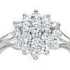 Sterling Silver 1.00ct Sparkling Cluster Ring - size H to W (L)