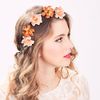 VEGCOO 5PCS Flower Crown Headbands Flower Headbands for Women Girls, Multicolour Flower Hair Wreath Floral Headpieces Festival Hair Accessories for Wedding Party Festival