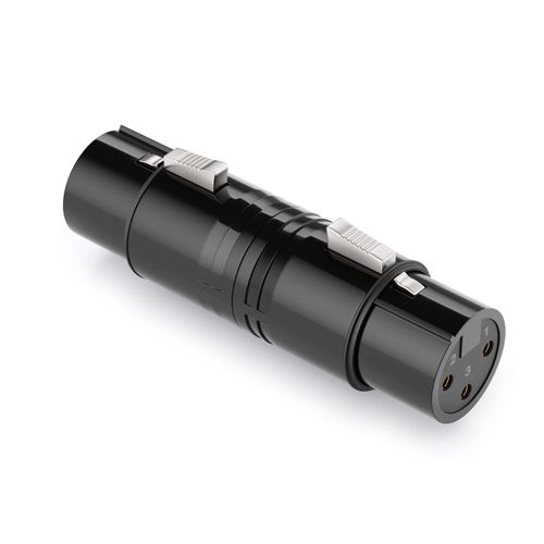 DeleyCON XLR Audio Adapter Coupler - Connector Female to Female for 3-Pin Cable - Speaker, Microphone, Mixer, Musical Instrument, Recording Studio