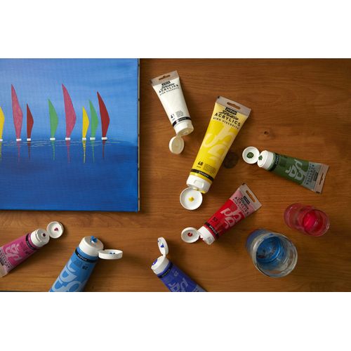 PEBEO 832372 100 ml Studio Acrylic Paint, Fluorescent Yellow