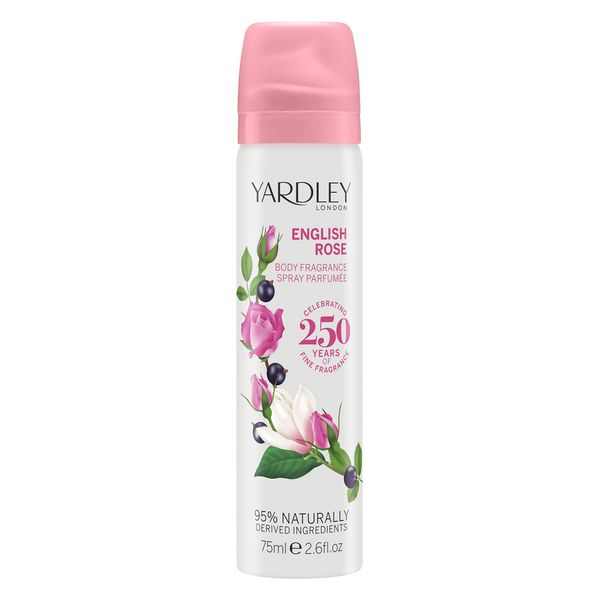 Yardley London for Women Deodorant Body Spray, English Rose, 2.5 Ounce