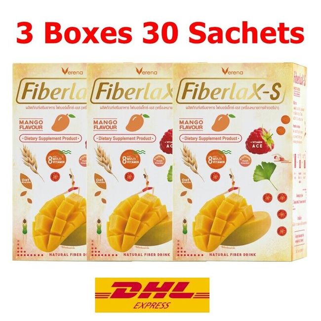 3 x Verena Fiberlax-S Mango flavor Natural Fiber Drink reduce excess fat